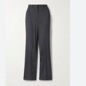 Theory Women's Adelson Tailor Wool Blend Trouser Dress Pants Dark Gray Size 8